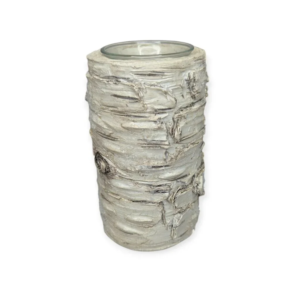 Faux White Birch Candle Holder 6